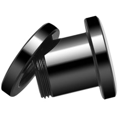 Black White Leopard Eyes Black Anodized Screw Fit Plug Set 0G