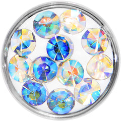 8G Aurora Ferido Crystal Steel Screw Fit Plug Set
