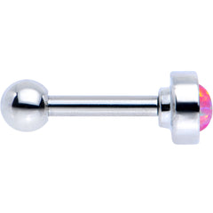 16G 1/4 Pink Faux Opal Tragus Cartilage Earring 3 Pack Set