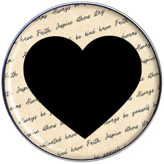 Love Letter Black Heart Tragus Cartilage Earring