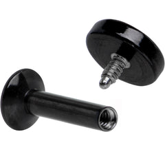 1/4 Black IP 4mm Circle Internal Thread Daith Cartilage Tragus