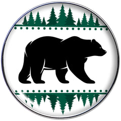 16G 1/4 Winter Polar Bear in Woods Tragus Cartilage Earring