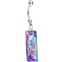 Vitrail Druzy Belly Ring Created with Crystals