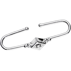 Clear Gem Rhombus Illusion Non Pierced Industrial Barbell