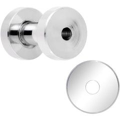 8G Stainless Steel Screw Fit Tunnel Plug Set