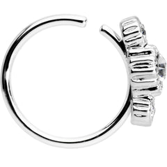 20G 5/16 Clear CZ Gem Fashion Fusion Seamless Circular Ring
