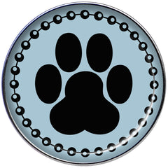 16G Black on Blue Paw Print Tragus Cartilage Earring