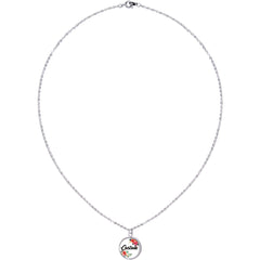 Custom Floral Personalized Name Silver Plated Chain Necklace