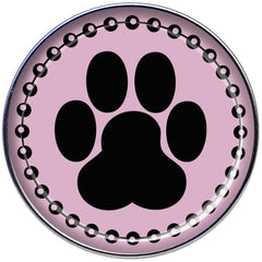 16G Black on Pink Paw Print Tragus Cartilage Earring