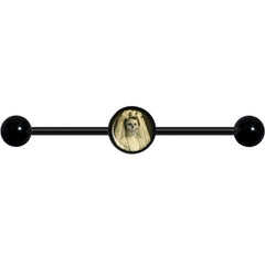 14G Skeleton Bride Halloween Black Industrial Barbell 37mm