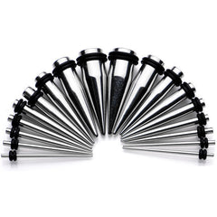 9 Piece Ear Stretching Kit in Stainless Steel Set of 2