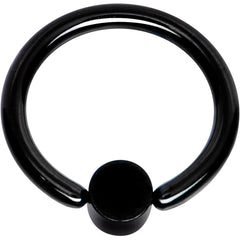 16G 5/16 Aqua Faux Opal 3mm Disc Black BCR Captive Ring