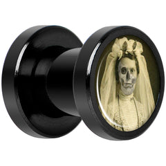 Undead Bride and Groom Halloween Black Anodized Plug Set 2G