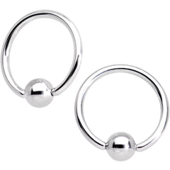 16G Clear CZ Gem Flower Horseshoe BCR Captive Ring Set of 4