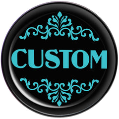 Custom Teal Personalized Name Black Barbell Tongue Ring