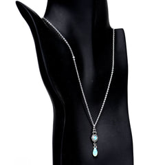 Flashback Silver Plated Chain Necklace Created with Crystals