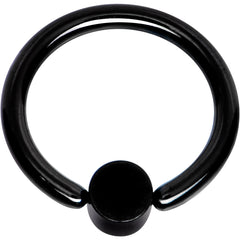 16G 5/16 Clear Gem 3mm Disc Black IP BCR Captive Ring