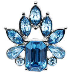 16G 1/4 Blue Gem Flower Tiara Amulet Cartilage Tragus Earring