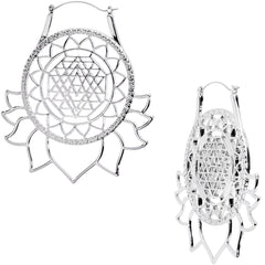 Lotus Flower Mandala Tunnel Plug Earrings