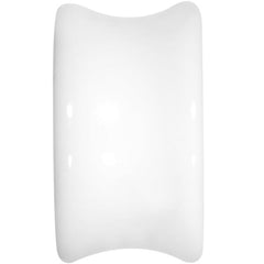 5/8 White Acrylic Saddle Plug Set of 2