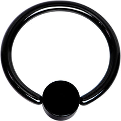 16G 3/8 Clear Gem 4mm Disc Black IP BCR Captive Ring